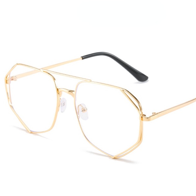 Kính Mát Gọng Vuông Kim Loại Thời Trang Cho Nam Nữ