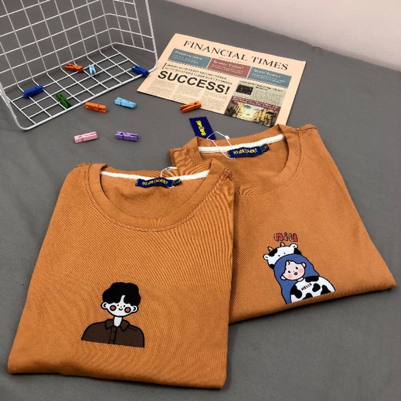 (Có clip) Áo tay lỡ 100% cotton mềm mịn mát ulzzang unisex áo cặp - ẢNH THẬT
