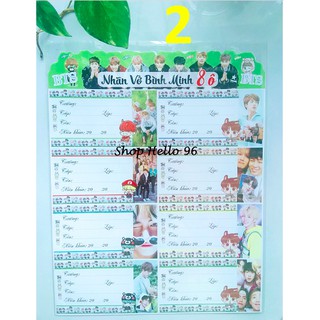 NHÃN VỞ KPOP BTS 1 XẤP 16 NHÃN