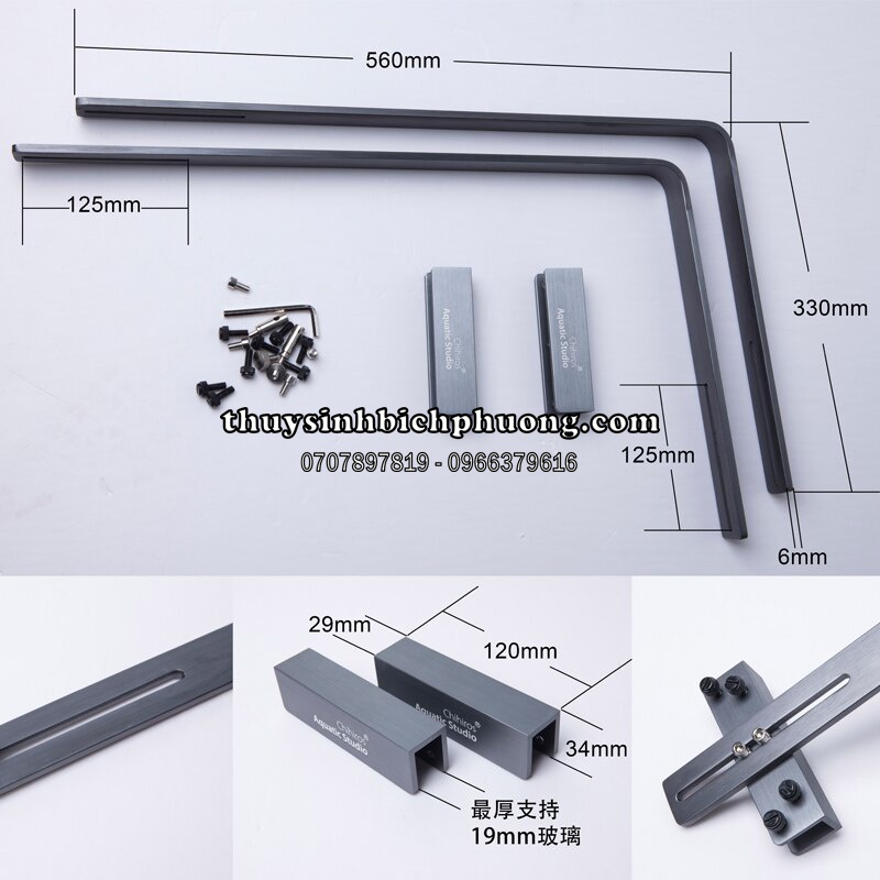 [Mã PET50 giảm 10% - tối đa 50K đơn 250K] GIÁ TREO - BỘ CHÂN TREO ĐÈN CHIHIROS ( CHẤT LIỆU HỘP KIM NHÔM NGUYÊN KHỐI )