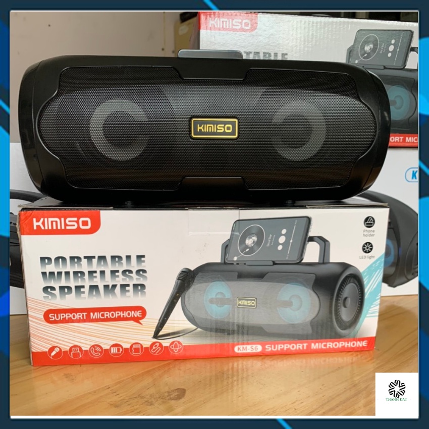 Loa Bluetooth KIMISO S2,S1 chính hãng, Kèm Micro có dây hát karaoke