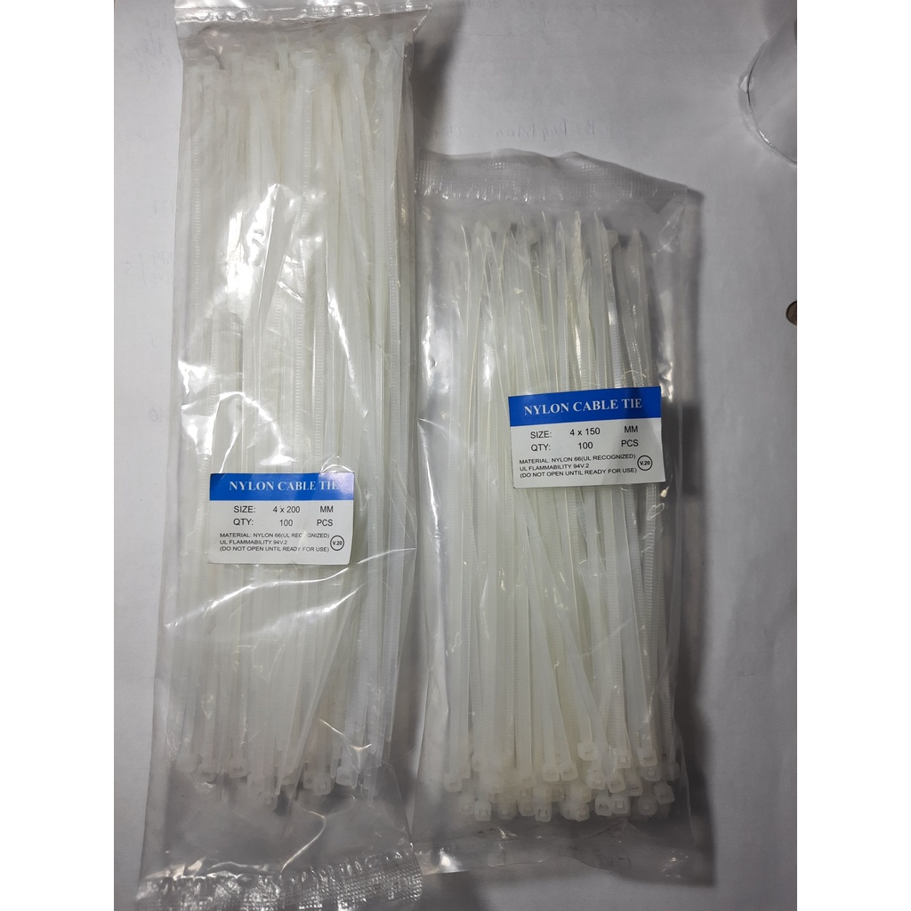DÂY RÚT NHỰA MÀU TRẮNG 1 BỊCH 70 SỢI SIZE 15CM, 20CMDÂY RÚT NHỰA MÀU TRẮNG 1 BỊCH 70 SỢI  SIZE C