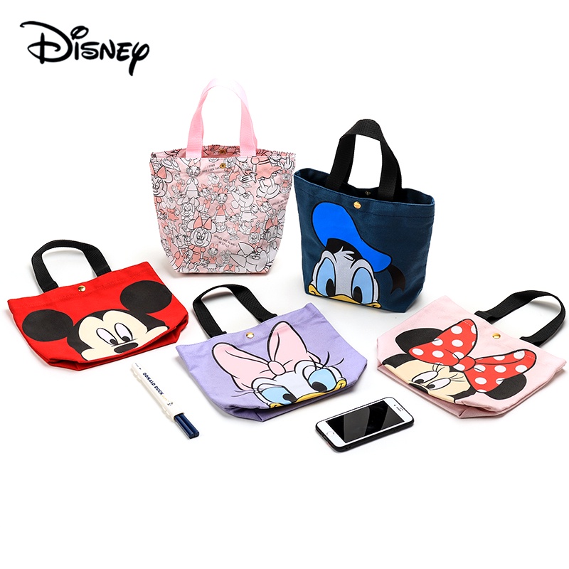 Túi xách đựng hộp cơm trưa họa tiết hoạt hình Disney dễ thương