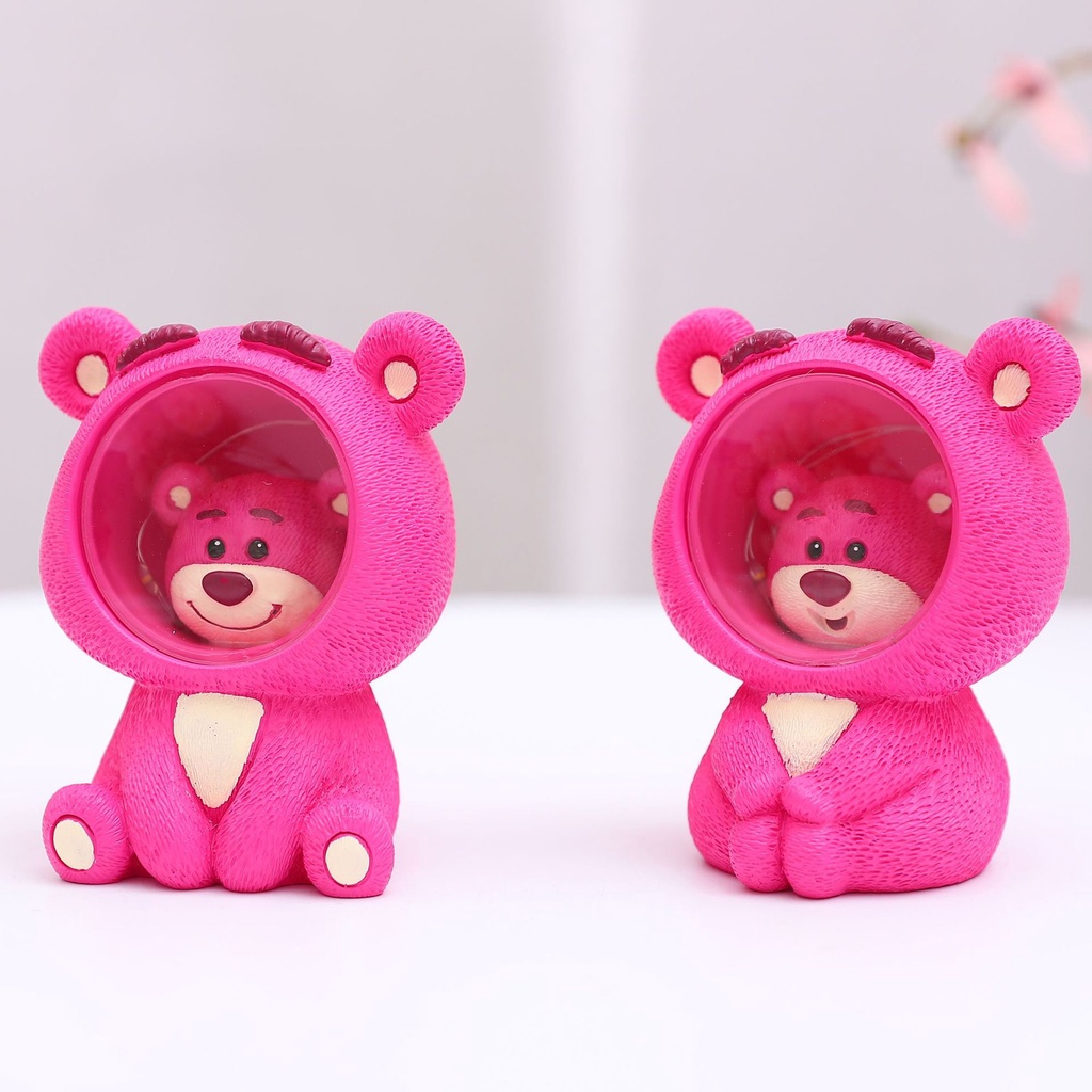 [Hàng sẵn] Đèn trang trí hình g.ấu dâu tây đỏ kiểu dáng dễ thương trang trí phòng ngủ cho bé