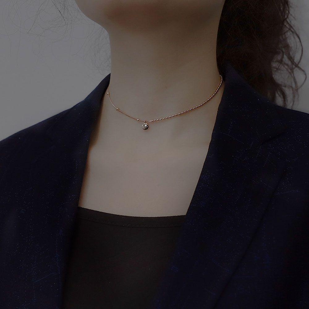 Dây Chuyền Dạng Chuỗi Hạt Ngắn Phong Cách Tối Giản Thời Trang Cho Nữ