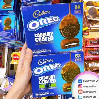 Bánh Oreo Cadbury Coated phủ socola (204g) - Úc