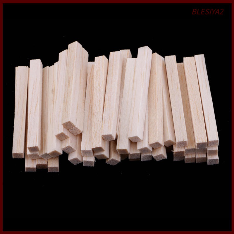 Set 2 / 50 Que Gỗ Vuông 50mm Làm Đồ Thủ Công DIY Cho Bé