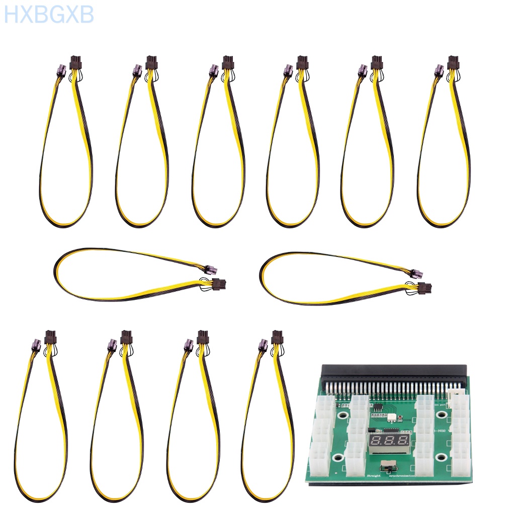 HXBG Breakout Board Adapter 12x6pin Server Power Supply Board 12V PCI-E Power Supply Circuitboard