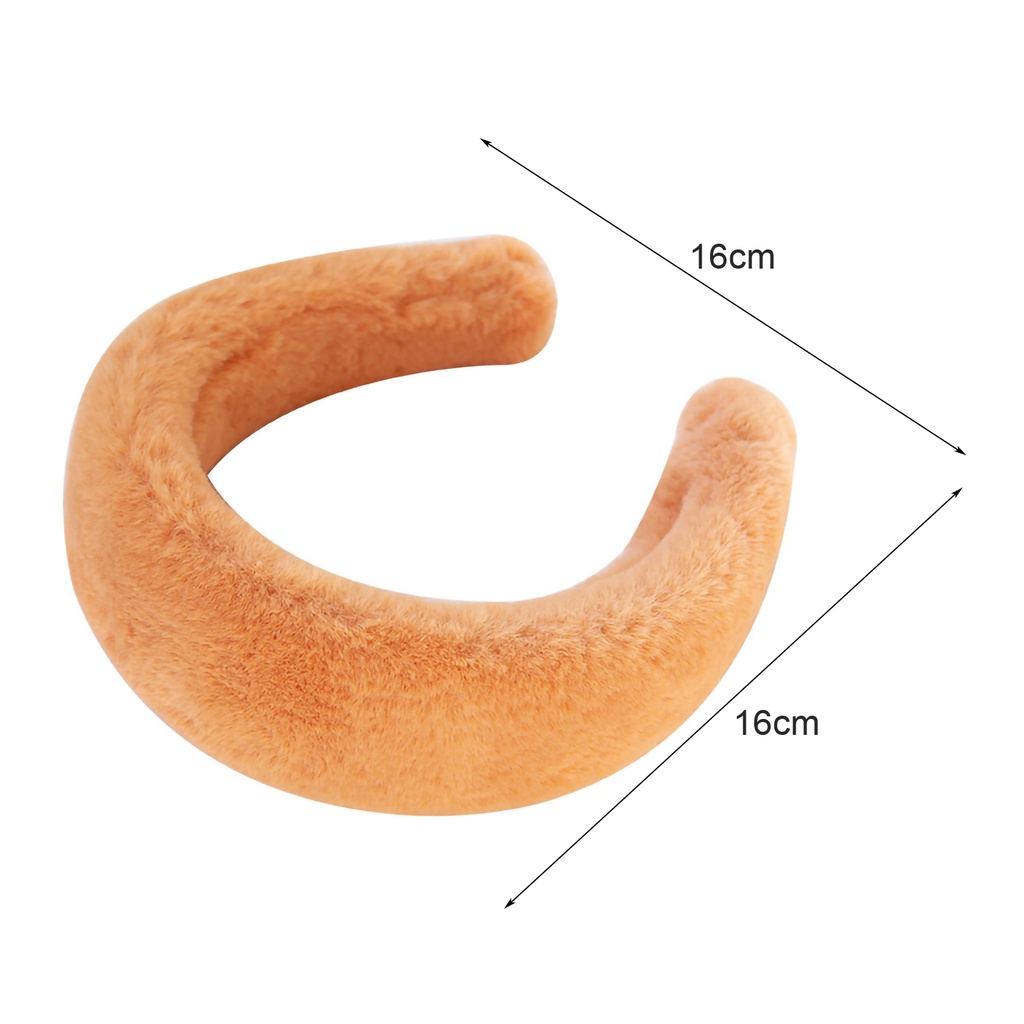 Băng đô cài tóc hình chữ U bằng vải lông thời trang cho nữ