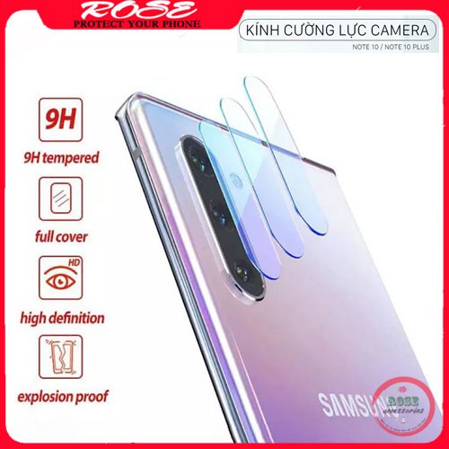 Kính cường lực Camera Samsung Note 10/ Note 10 Plus - Trong suốt- Chống trầy xước camera note 10