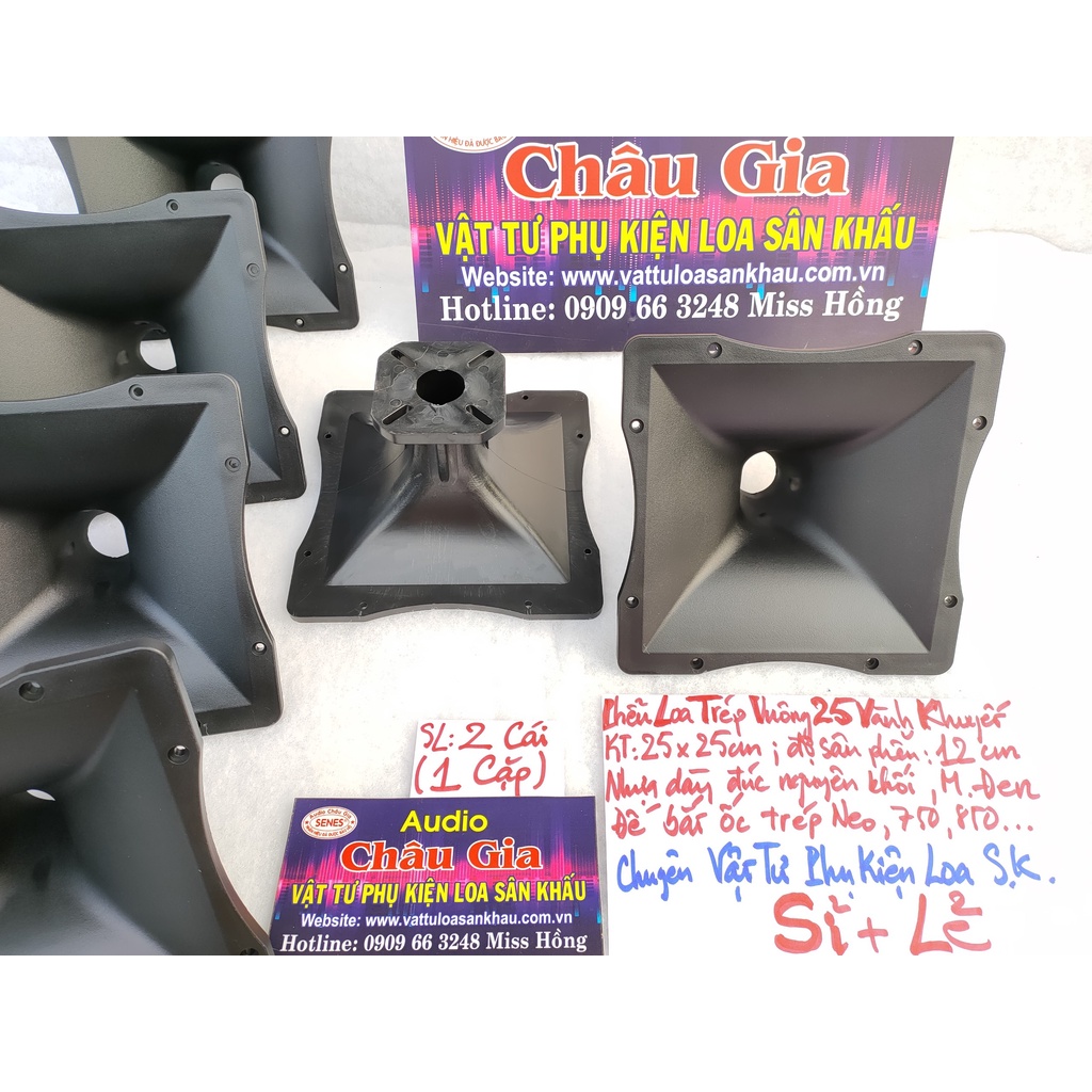 Phễu loa họng loa treble nhựa 25cm 2 cái Audio Châu Gia