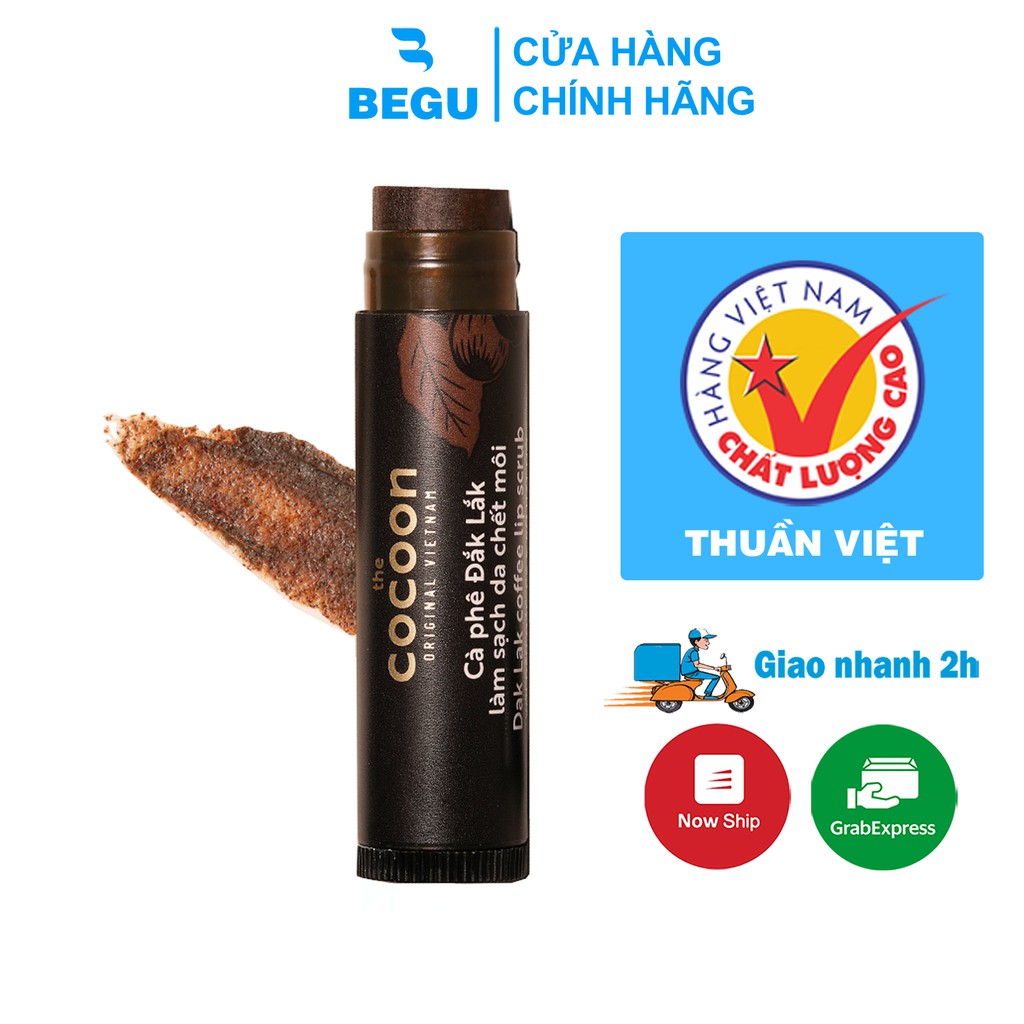 Tẩy Tế Bào Chết Môi Cocoon Cà Phê Đắk Lắk Tẩy Da Chết Môi 5g - Begu