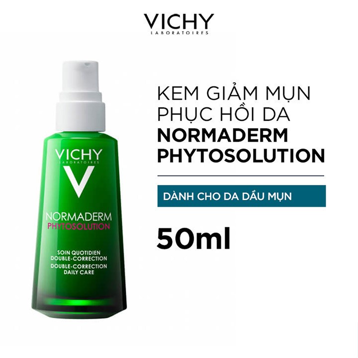 Bộ sản phẩm Kem dưỡng và dưỡng chất giúp giảm mụn &amp; phục hồi da Vichy