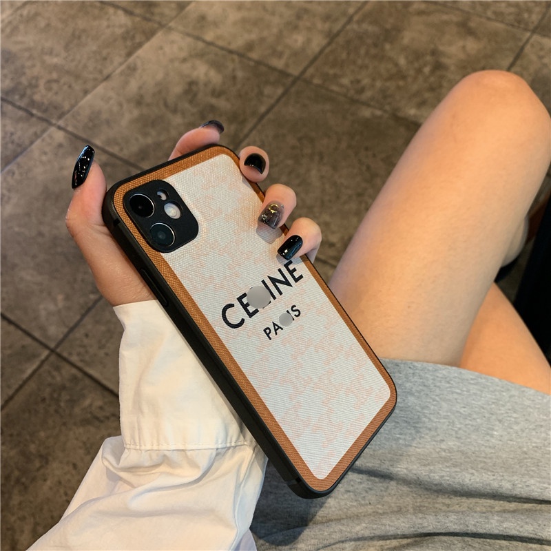 Ốp iPhone sang chảnh in họa tiết Ce.line dành cho 12/11 Pro Max/Xs Max/X/8/7 plus