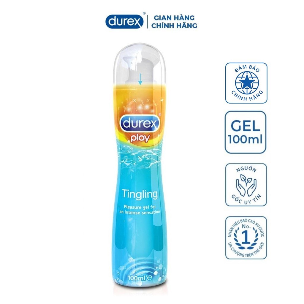 Gel Bôi Trơn Durex Play Tingling mát lạnh bạc hà chai 100ml