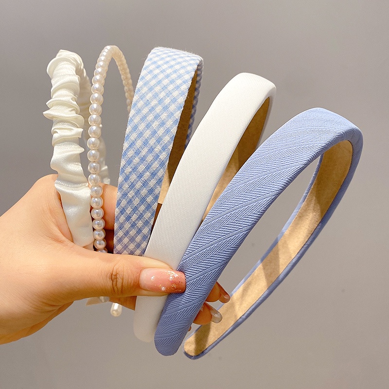 Bộ 3 Băng Đô Rửa Mặt Đính Ngọc Trai Phong Cách Hàn Quốc Dành Cho Nữ