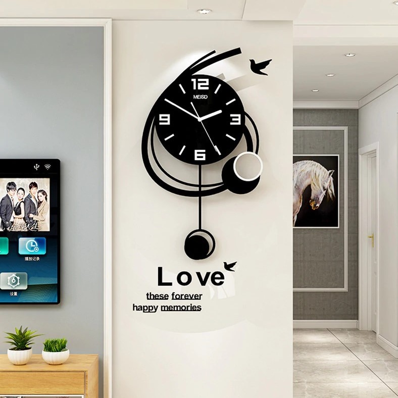 🌳🌳🌳Đồng hồ treo tường quả lắc CL042 🕘🕘🕘 - Sang trọng & Hiện Đại - Kích thước: 30x52, 40x72 cm