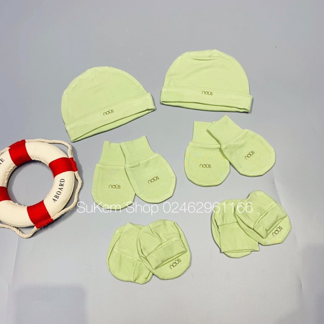 Set 2 mũ, bao tay, bao chân