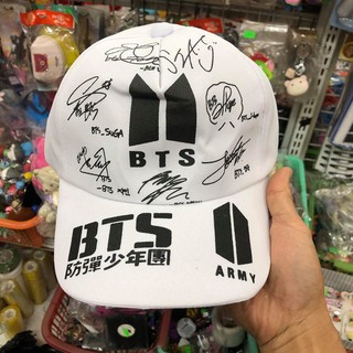 mũ BTS chữ ký