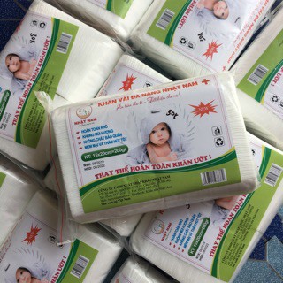 Khăn khô đa năng cho bé | Khăn vải khô đa năng Thương hiệu Nhật Nam - Gói 200gram | An toàn, cần thiết cho mẹ và bé
