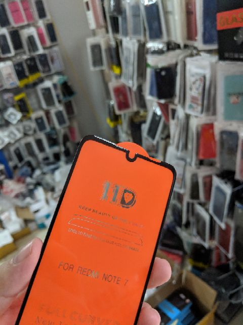 Cường lực 11D Redmi Note 7 / 7 Pro FREESHIP Từ 50k Full màn Full keo ôm màn 2.5D cao cấp ( Đen )để