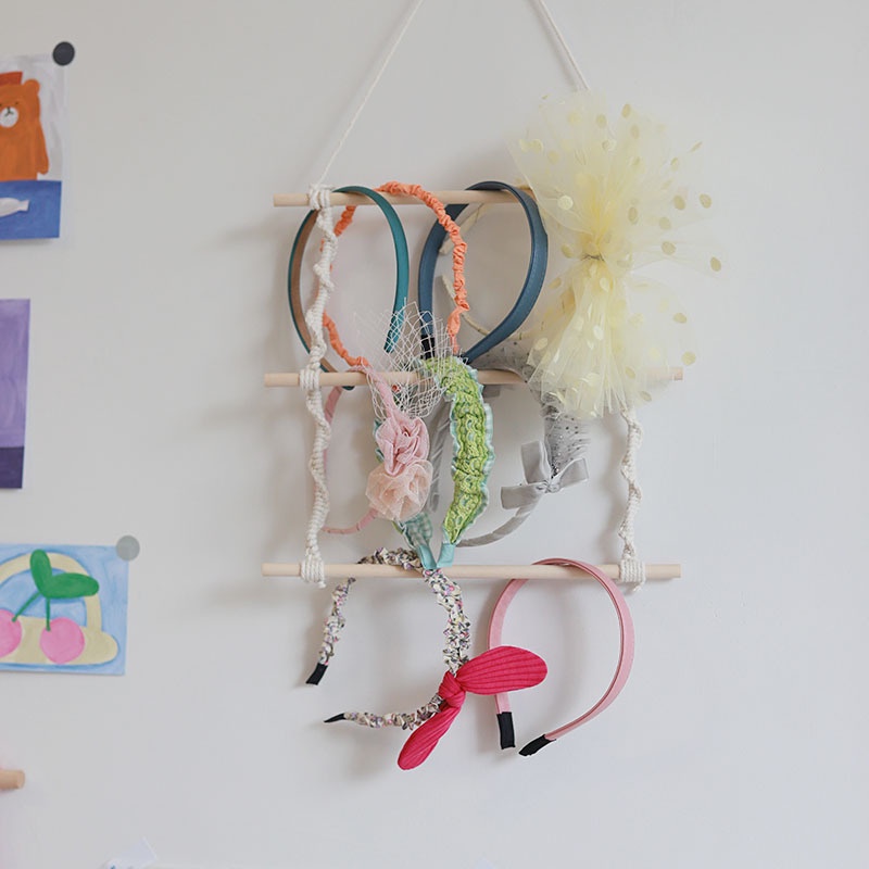 Giá treo băng đô scrunchies kẹp tóc THINGS kệ móc dây để phụ kiện bờm cài tóc cho bé gái phong cách hàn quốc