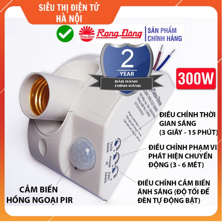 Đui Đèn Cảm Ứng Rạng Đông - Cảm Biến Chuyển Động , Tự Động Bật Tắt (Bảo Hành 2 Năm)