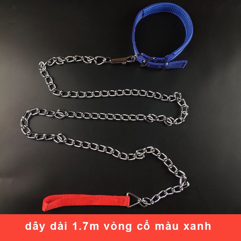 Dây xích chó Hipipet hợp kim inox 1,7m mạ crom không han rỉ chắc chắn