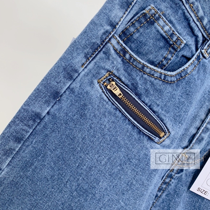 Quần Baggy Jean Nữ Hack Dáng KJ-037 Quần Jean Cạp Cao | Vải Jean Wash Xịn | GinHouse Shop