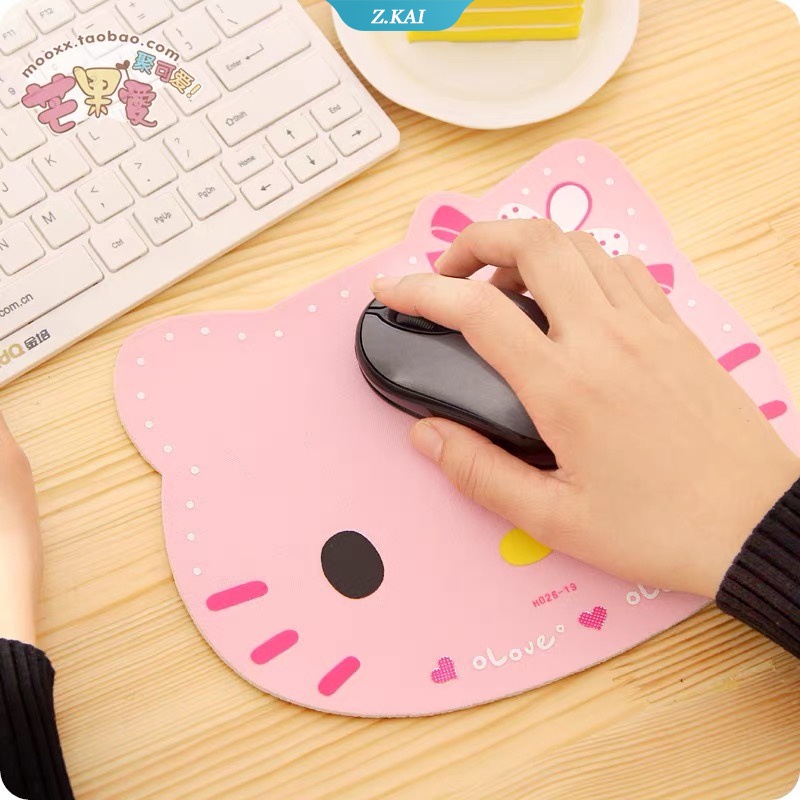 SANRIO Tấm Lót Chuột Dày Dặn Chống Trượt Thoải Mái In Họa Tiết Hoạt Hình Hello kitty Cho Chơi Game/Văn Phòng