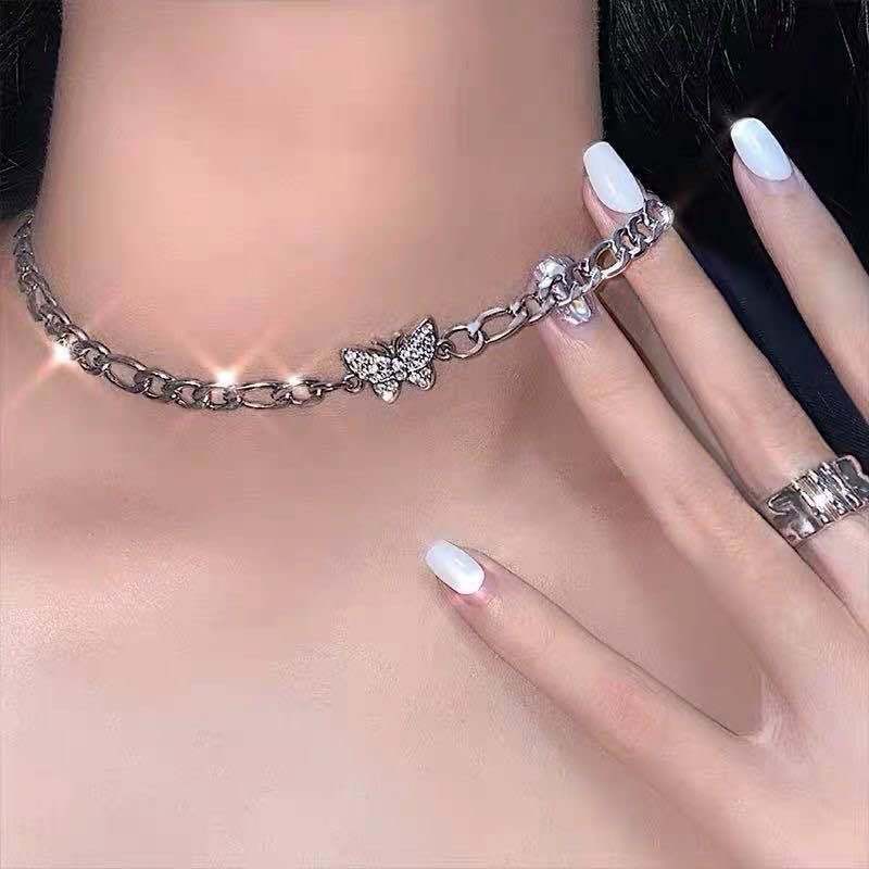 Dây chuyền, chocker xích bướm cá tính
