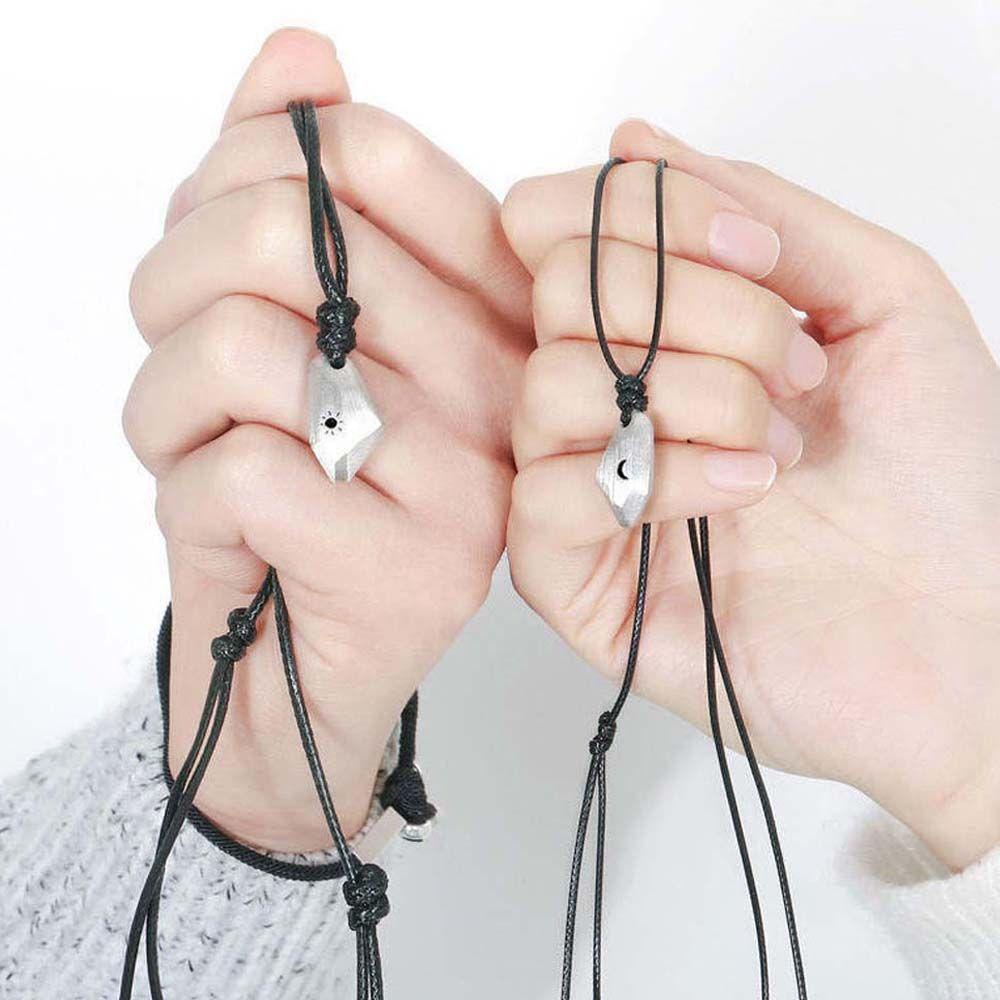 Vanes1 Vòng cổ Cặp Đôi Khoảng Cách Tình Bạn Tối Giản Sáng Tạo|Vòng cổ Mặt Trái Tim Cho Cặp Đôi