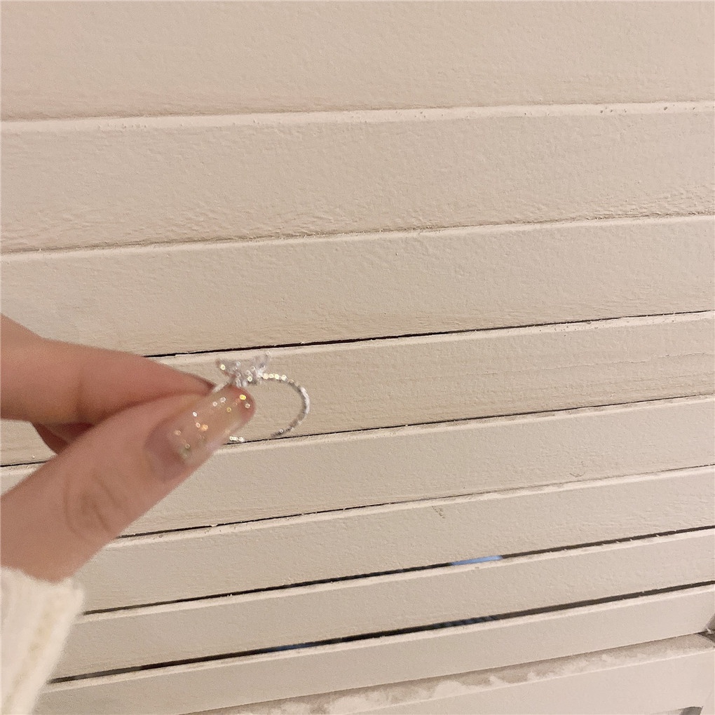 Nhẫn hở mặt hình bướm đính đá zircon thời trang cho nữ
