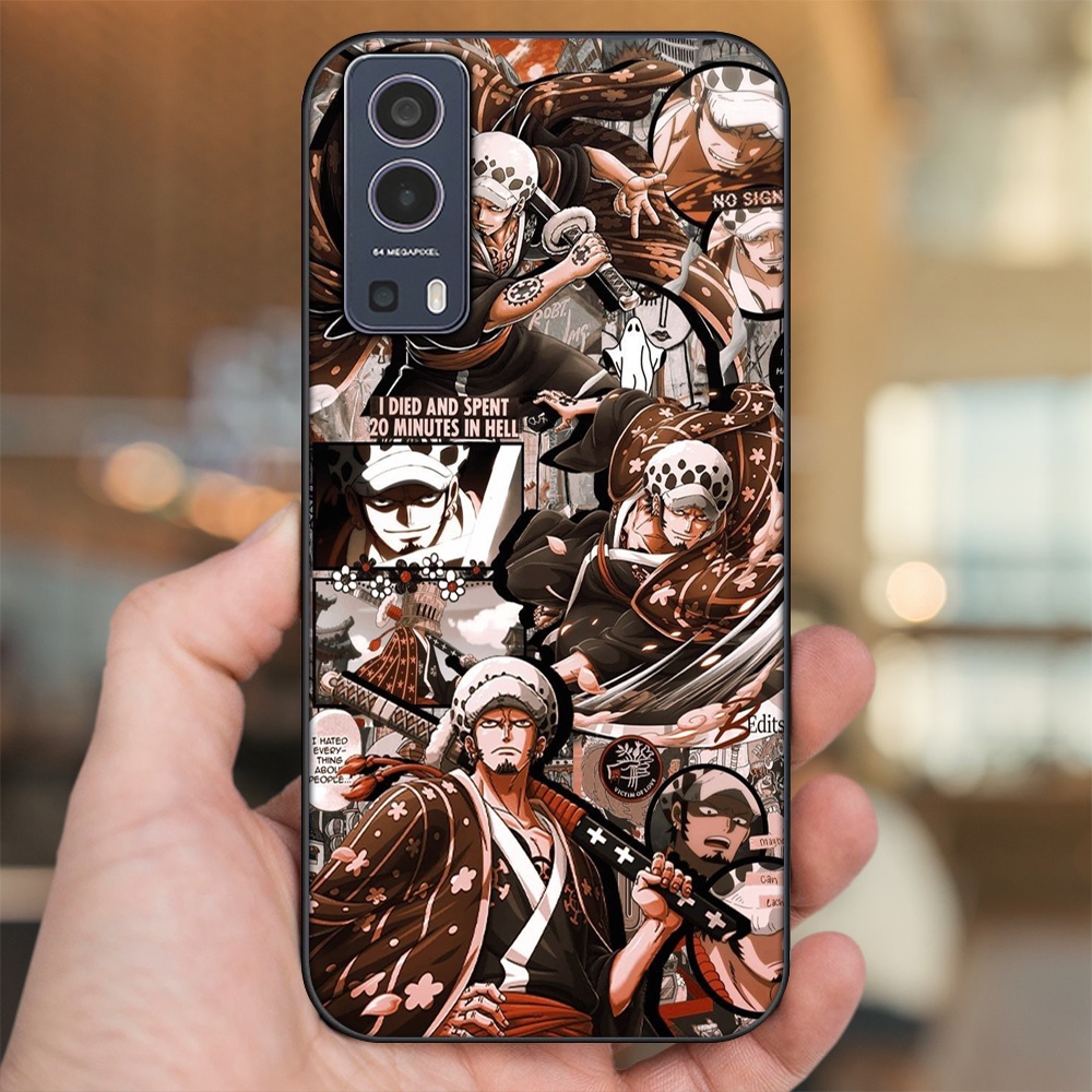 Ốp lưng Vivo Y72 5G viền đen in hình Law One Piece