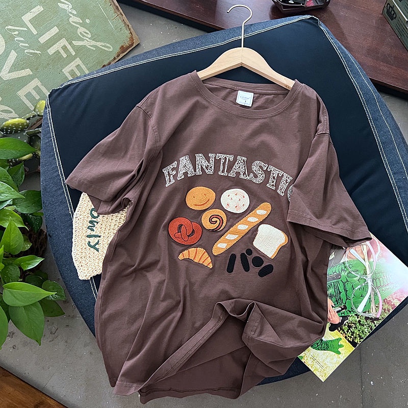 Áo Thun Tay Ngắn In Họa Tiết Dễ Thương Thời Trang Mùa Hè Cho Nữ