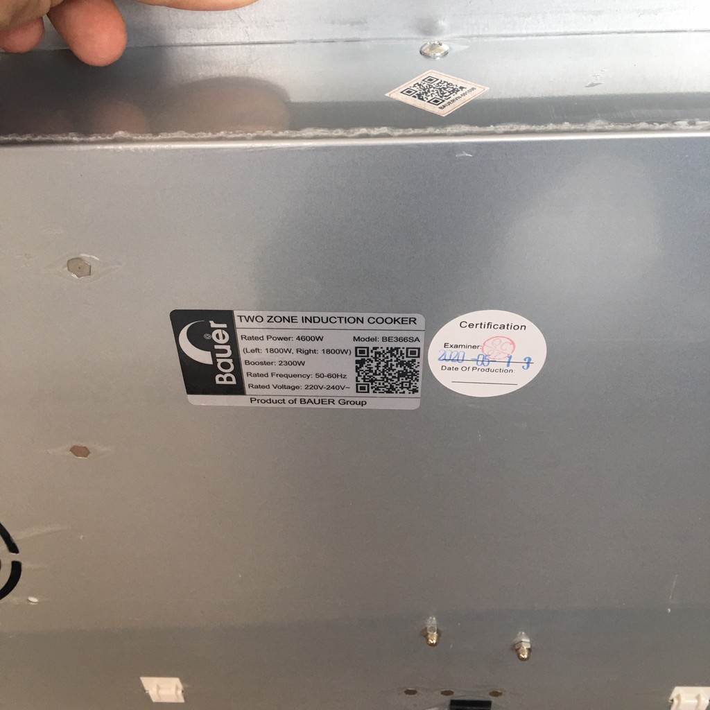 Bếp Từ Bauer BE 366SA Bếp Điện Từ âm Inverter Tiết Kiệm Điện Năng, Nhập khẩu Malaysia, Bảo hành 3 năm