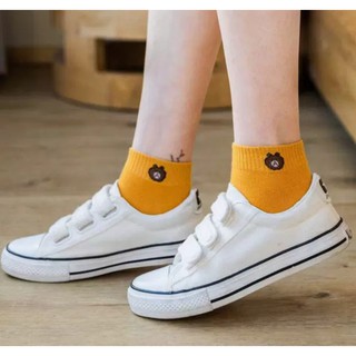 Combo 5 Đôi Tất Gấu Brown Cổ Ngắn