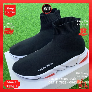 Giày Balencia-ga Speed Đen đế trắng đỏ sneaker thể thao Nam Nữ chất lượng cao, giá rẻ nhất thị trường toàn quốc
