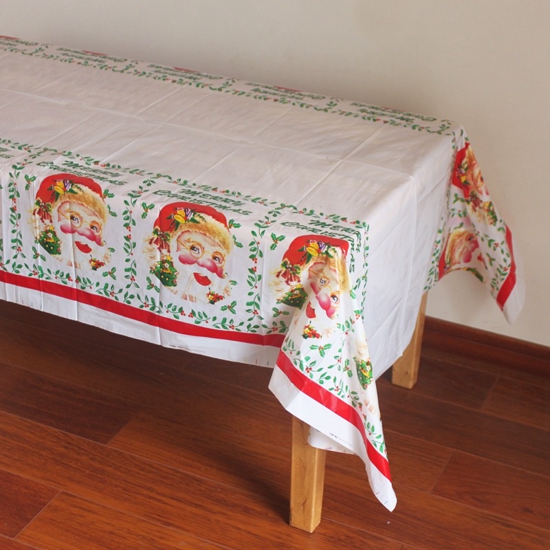 Khăn Trải Bàn PVC 110 * 180cm Chủ Đề Giáng Sinh