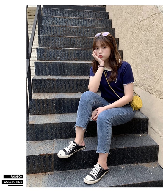 Áo thun big size thêu hình chó tay viền size đại 60-100kg