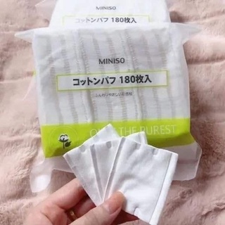  Bông tẩy trang Miniso Nhật Bản 180 miếng - bông tẩy trang cotton