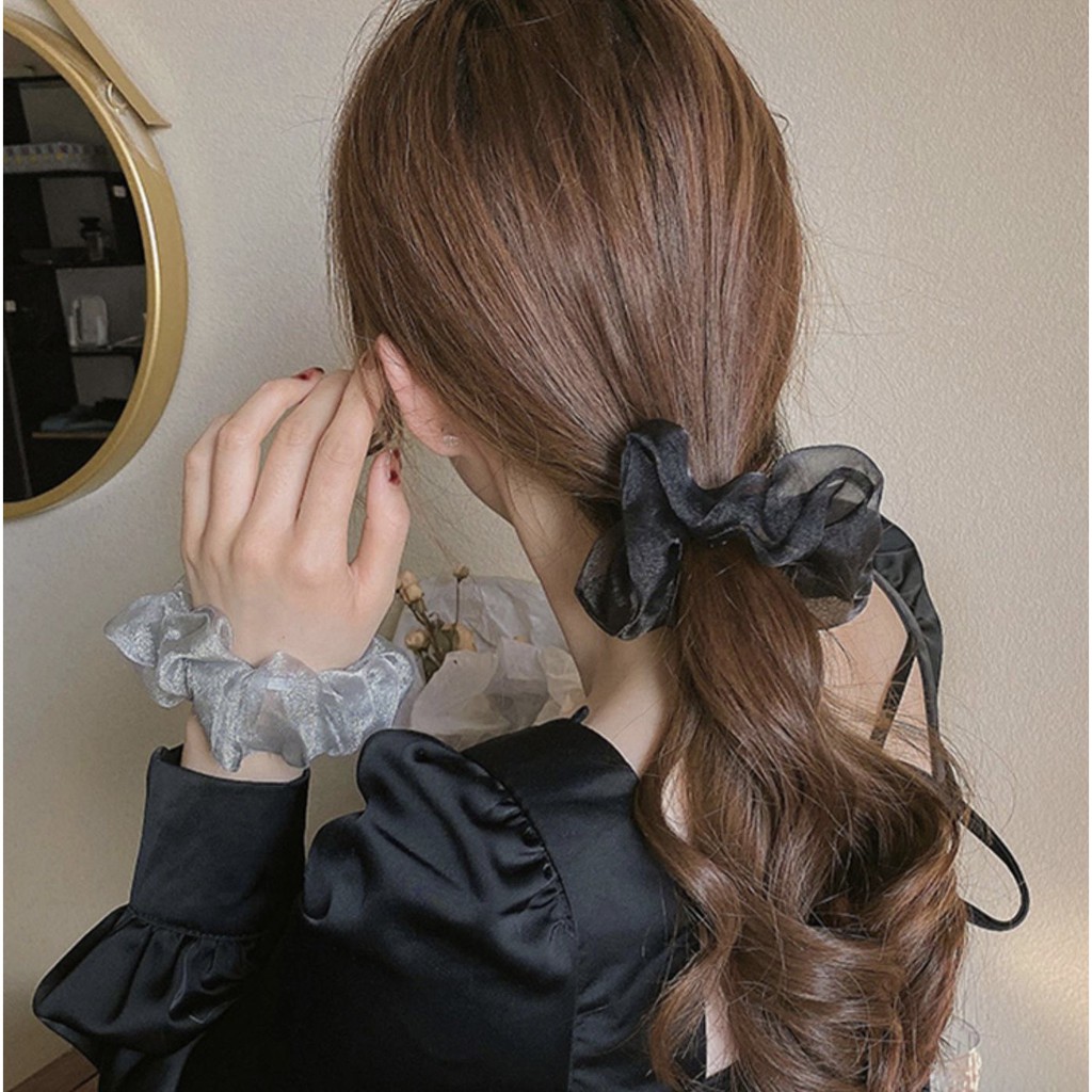 Buộc tóc scrunchies sắc màu Blink Blink