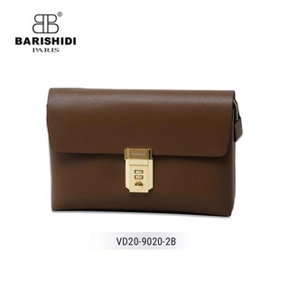 Clutch Cầm Tay Xẻ Đôi Vân Sáng Nâu - [VD20-9020-2B]