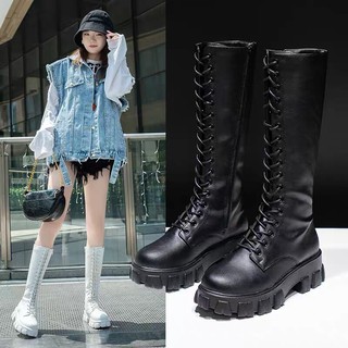 (ORDER) Bốt chiến binh dây rút cổ cao BIG SIZE 35-43