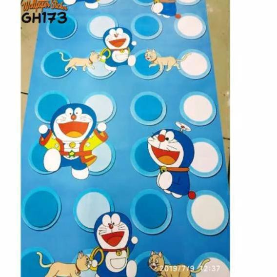 Miếng Dán Tường Trang Trí Phòng Ngủ / Phòng Khách Hình Doraemon 3d Dễ Thương