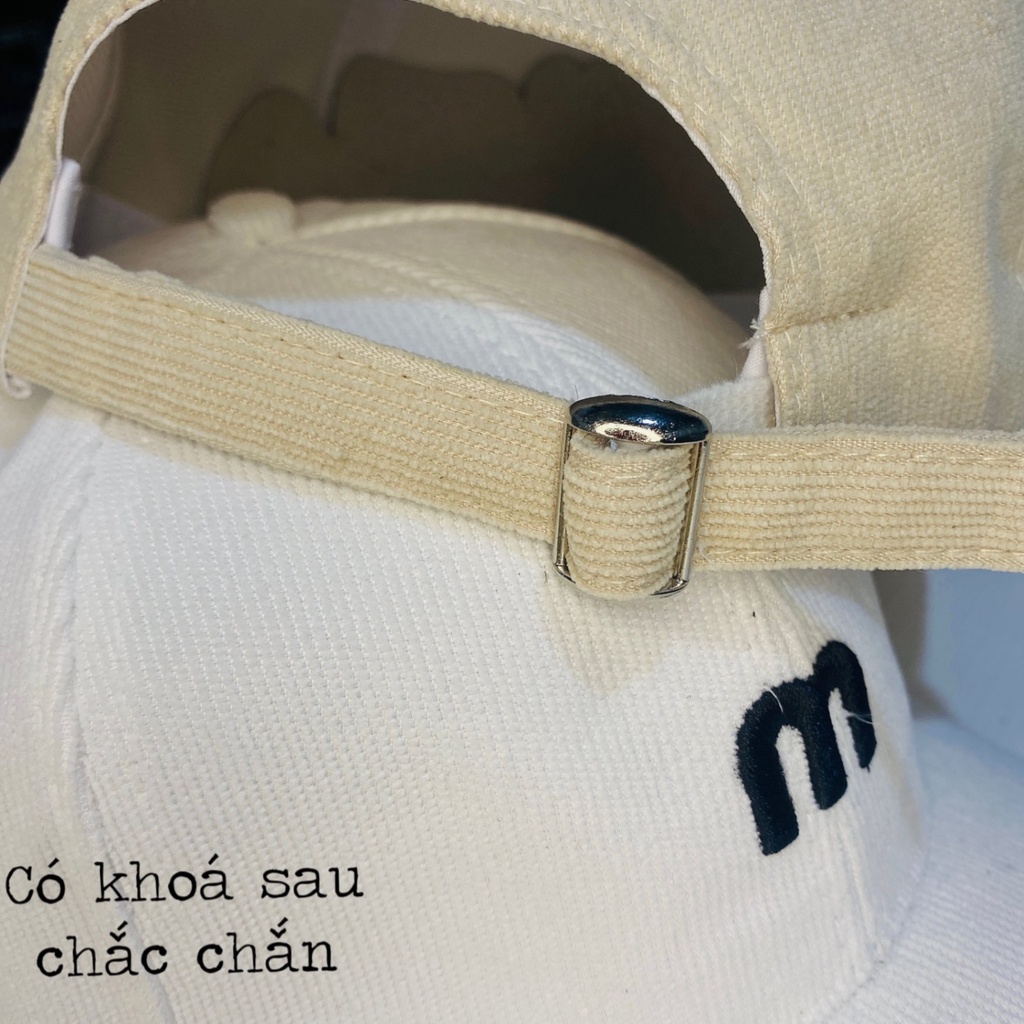 Mũ lưỡi trai nam nữ đa dạng họa tiết thêu chữ M mã NK14 ,Nón kết phong cách Ulzzang form unisex nam nữ
