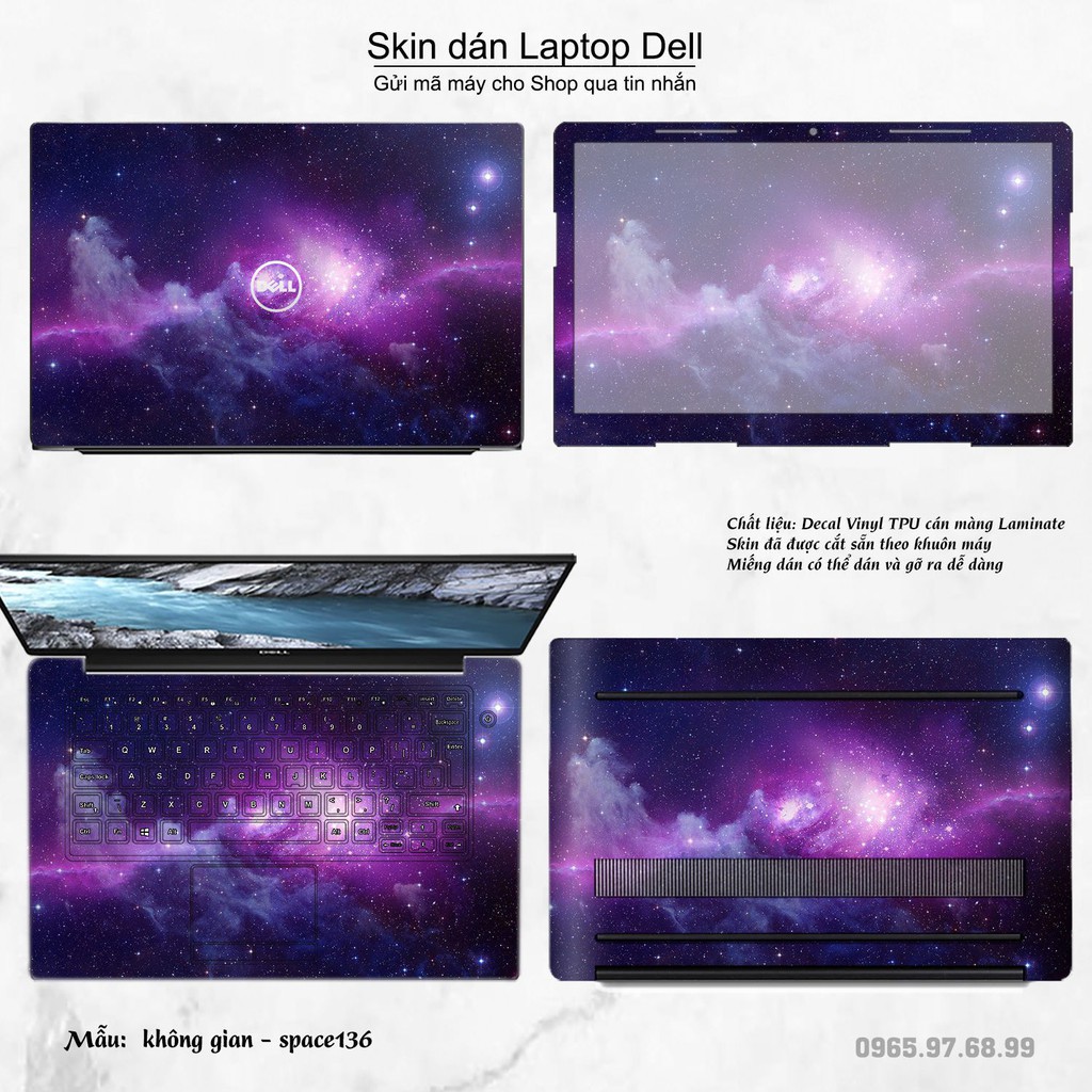 Skin dán Laptop Dell in hình không gian nhiều mẫu 23 (inbox mã máy cho Shop)