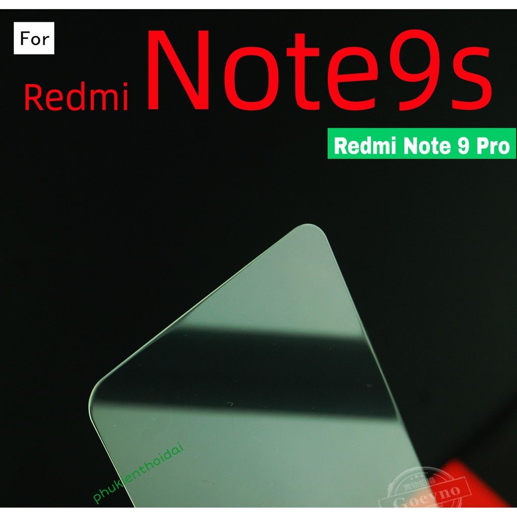 Cường lực Redmi Note 9s / Note 9 Pro hiệu Goevno trong suốt trơn mượt cao cấp ( tặng keo mép ) 1