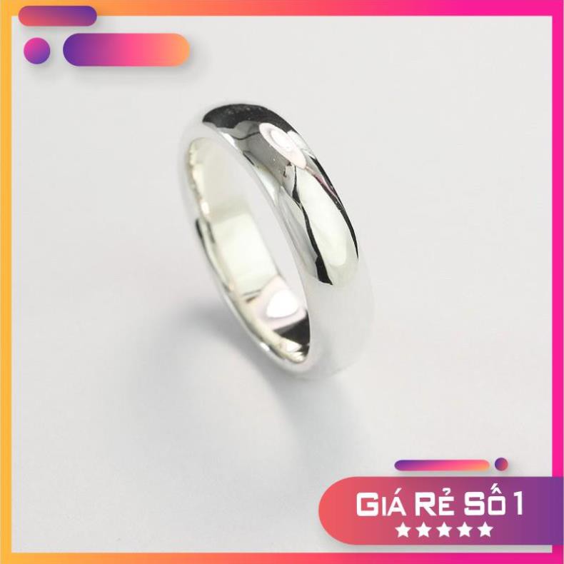 Nhẫn tròn trơn bạc ta , dành cho cả nam và nữ - Vàng bạc Khải Khải - trang sức bạc 9999