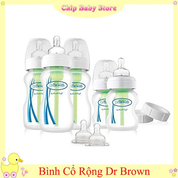 Set Bình Sữa Dr Brown Options+ Cổ Rộng 270ml